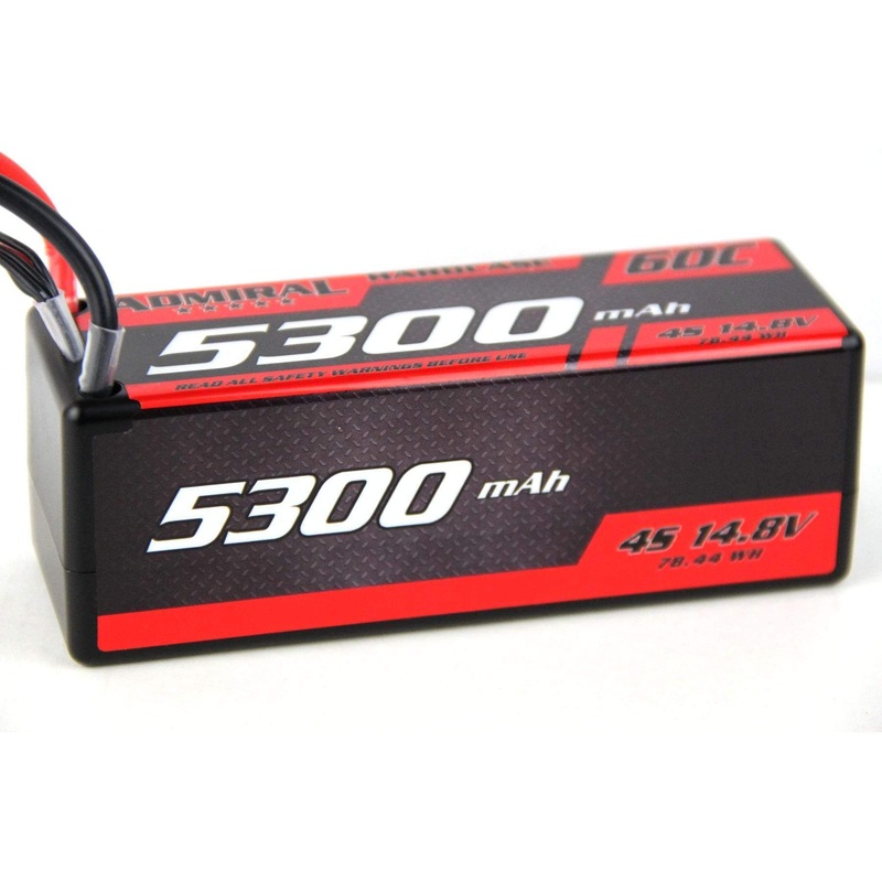 Admiral 5300mAh 4S 14.8V 60C Hard Case LiPo Battery with XT90 Connector