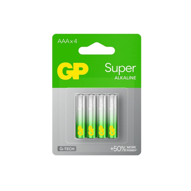 GP Super Alkaline 1.5V AAA Batteries (4 pack)