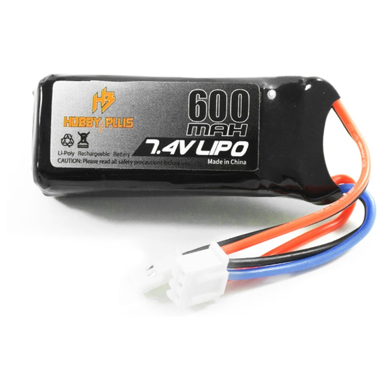 Hobby Plus 600mAh 2S 7.4v Lipo Battery with Micro Connector