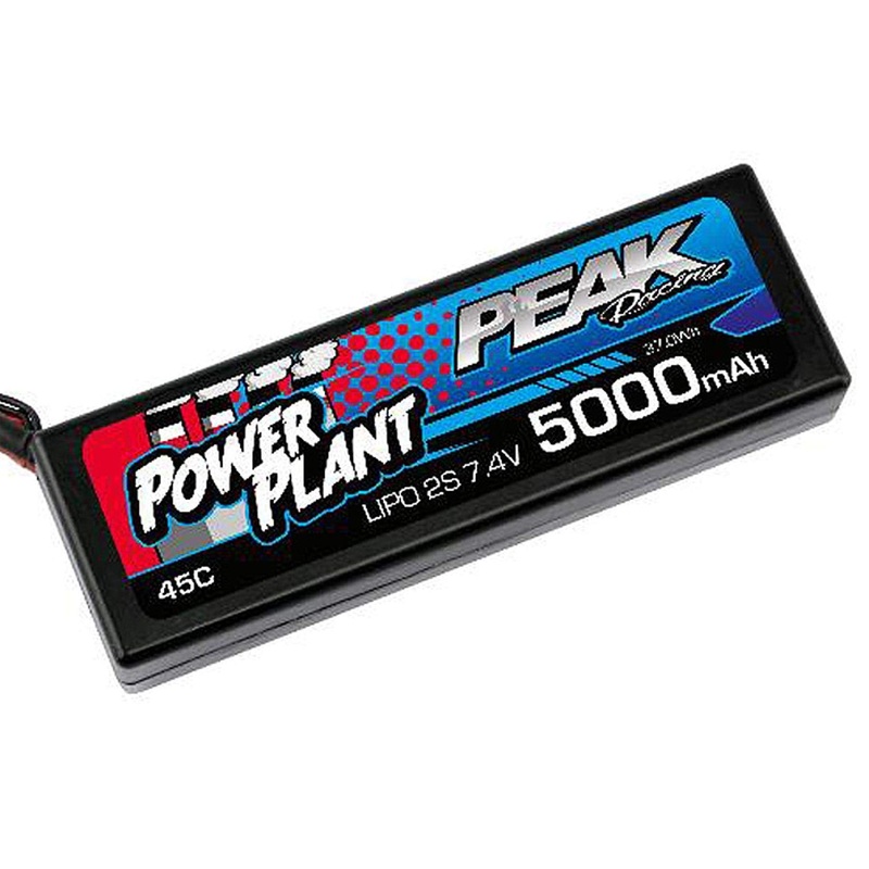 Peak Racing PowerMax Sport 5000mah 2S 7.4V 45C LiPo Battery with T-Connector