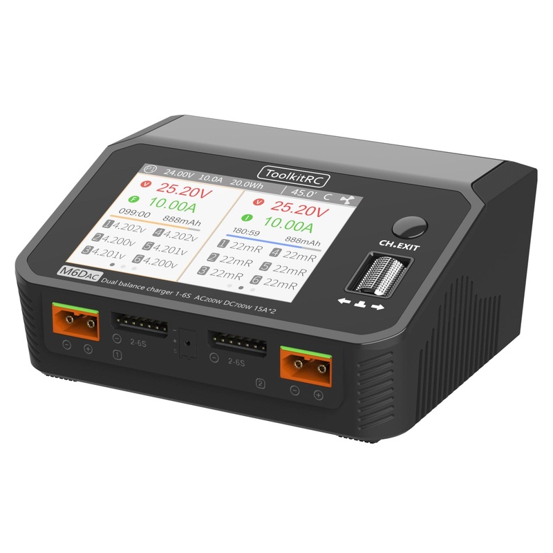ToolkitRC M6DAC 700W 6 Cell (6S) Dual Port LiPo AC/DC Battery Charger
