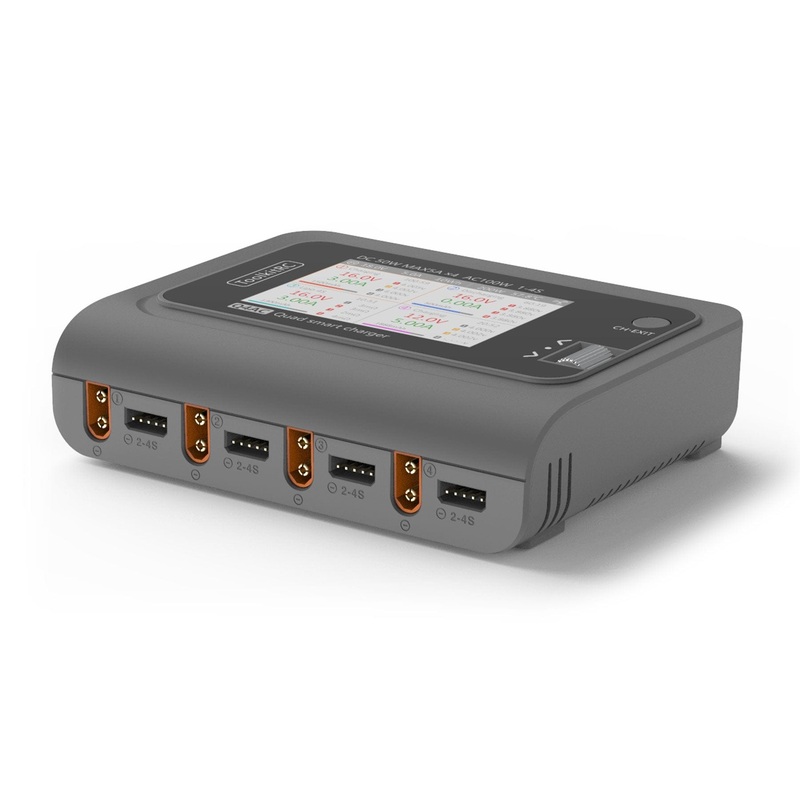 ToolkitRC Q4AC 200W 4 Cell (4S) Quad Port LiPo AC/DC Battery Charger