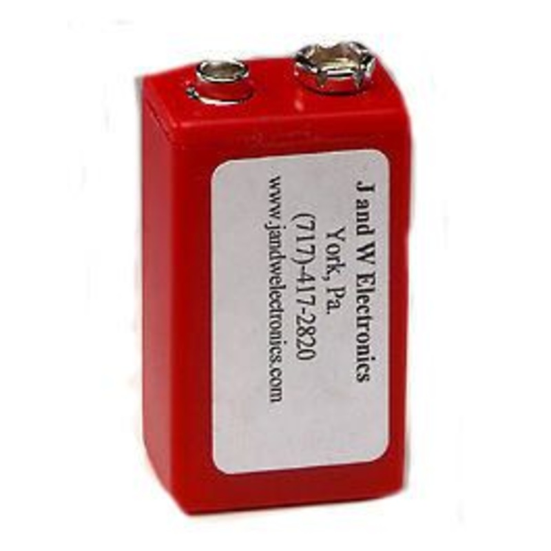J and W Electronics O Gauge BCR-1 Battery Component Replacement 9 Volt Style