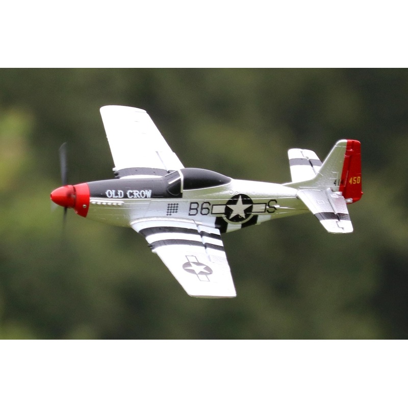 Skynetic P-51D Mustang "Old Crow" EPP with Gyro 400mm (15.7") Wingspan - RTF
