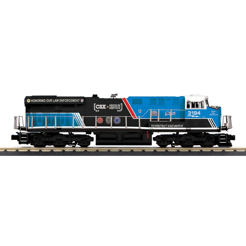 MTH 30-20752-1 RailKing EMD SD70A Diesel CSX 3194 Law Enforcement PS3 Like New USED