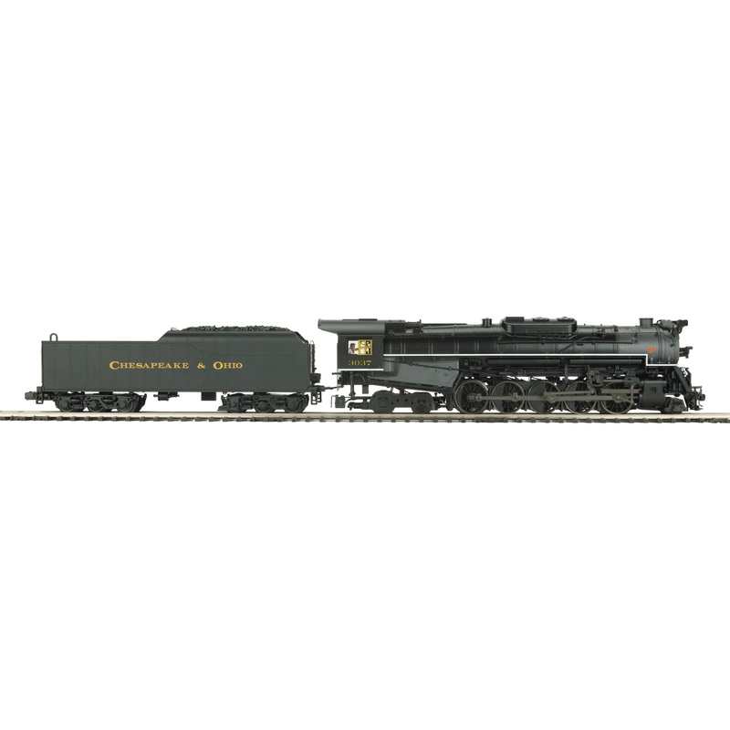 MTH Premier 20-3851-1 O Scale 2-10-4 T1 Steam Loco Chesapeake & Ohio C&O 3037 with PS3