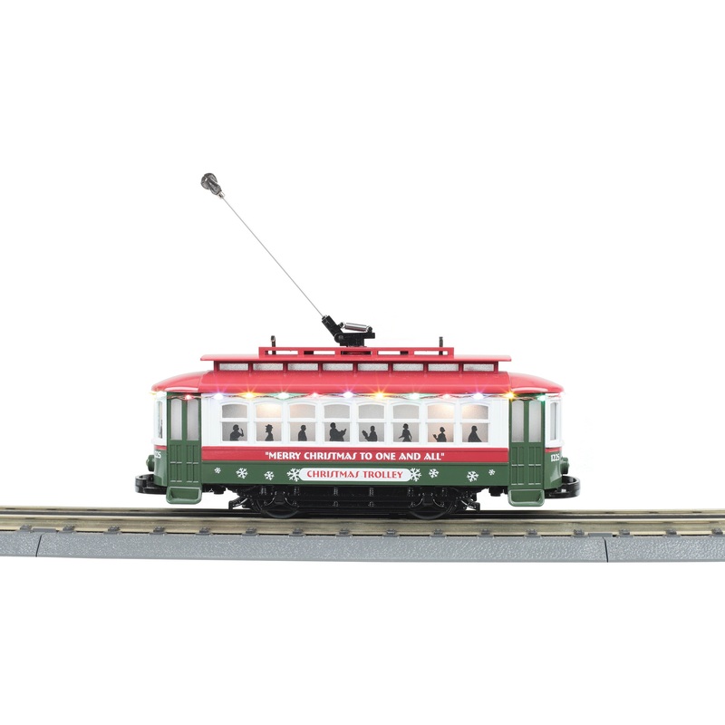 MTH RailKing 30-5214 O Gauge Bump-N-Go Trolley with LED Lights Christmas