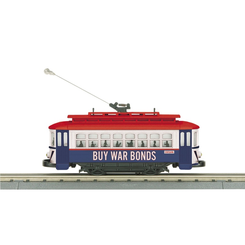 MTH RailKing 30-5217 O Gauge Bump-N-Go Trolley Buy War Bonds