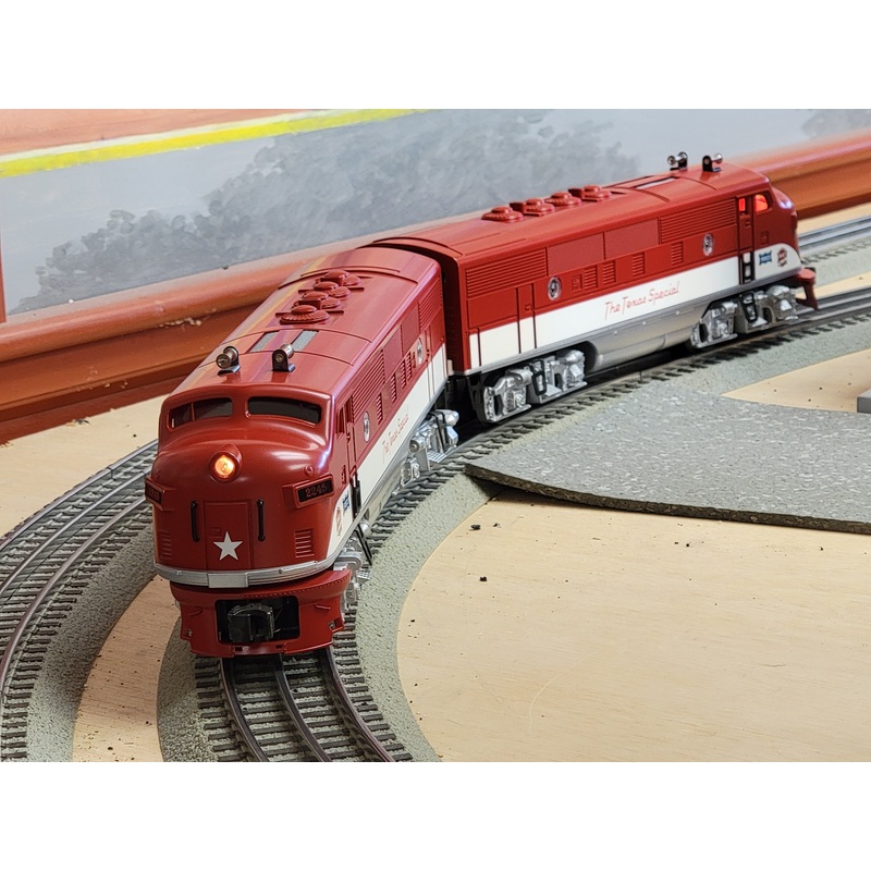 Williams O Gauge EMD F3 A-A Set Texas Special MKT/Frisco 2245 (True-Blast II) - NOS