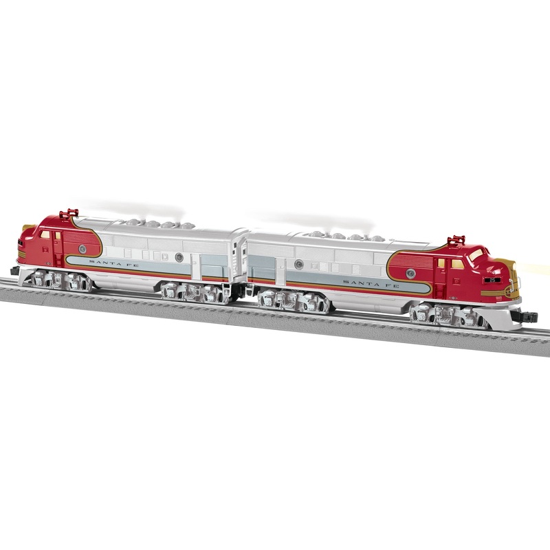 Lionel 2534060 O Gauge LC+ 2.0 EMD F3 AA Set Santa Fe ATSF (Warbonnet Scheme)
