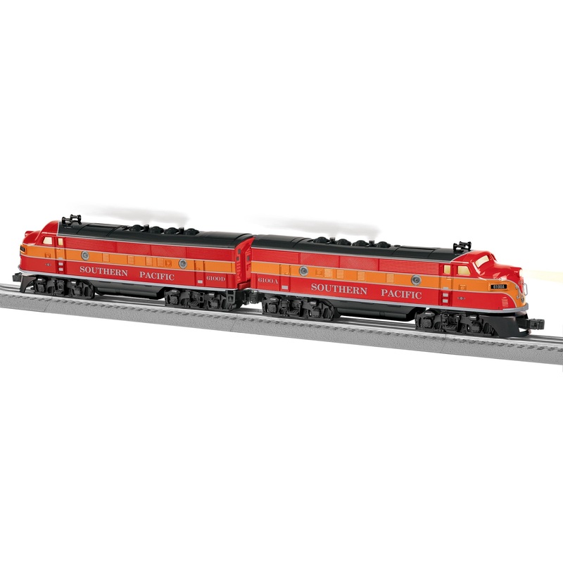 Lionel 2534090 O Gauge LC+ 2.0 EMD F3 AA Set Southern Pacific SP 6100A-D (Daylight Scheme)