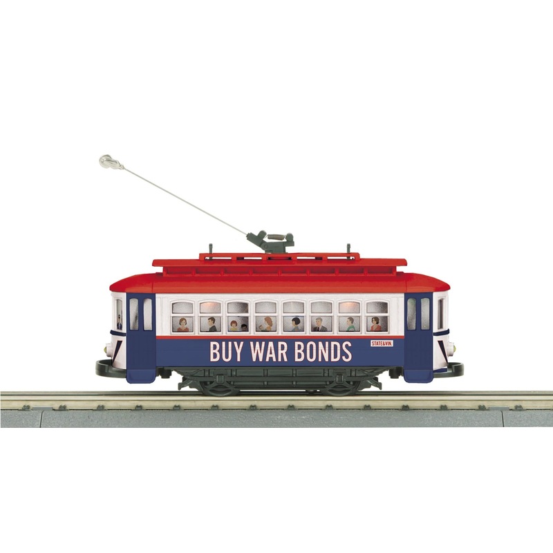 MTH RailKing 30-5247 O Gauge Bump-N-Go Trolley Buy War Bonds